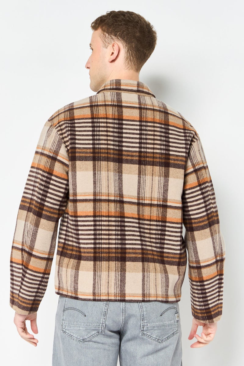 Selected Homme Men Plaid Jacket Shirt, Multicolor - Image 4