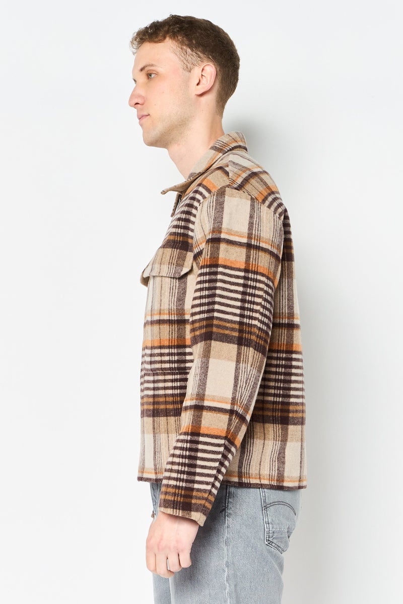 Selected Homme Men Plaid Jacket Shirt, Multicolor - Image 2