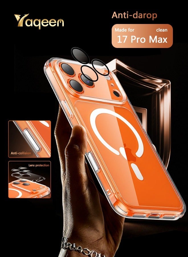 Raxoom iPhone 17 Pro Max Case Full-coverage Phone Case Military-Grade Drop Protection iPhone 17 Pro Max [Non-Yellowing][Reinforced Corners] Wear-resistant Anti Scratch And Fingerprint 17 Pro Max Case Ultra Slim Extra Raised Edge Clear - Image 1
