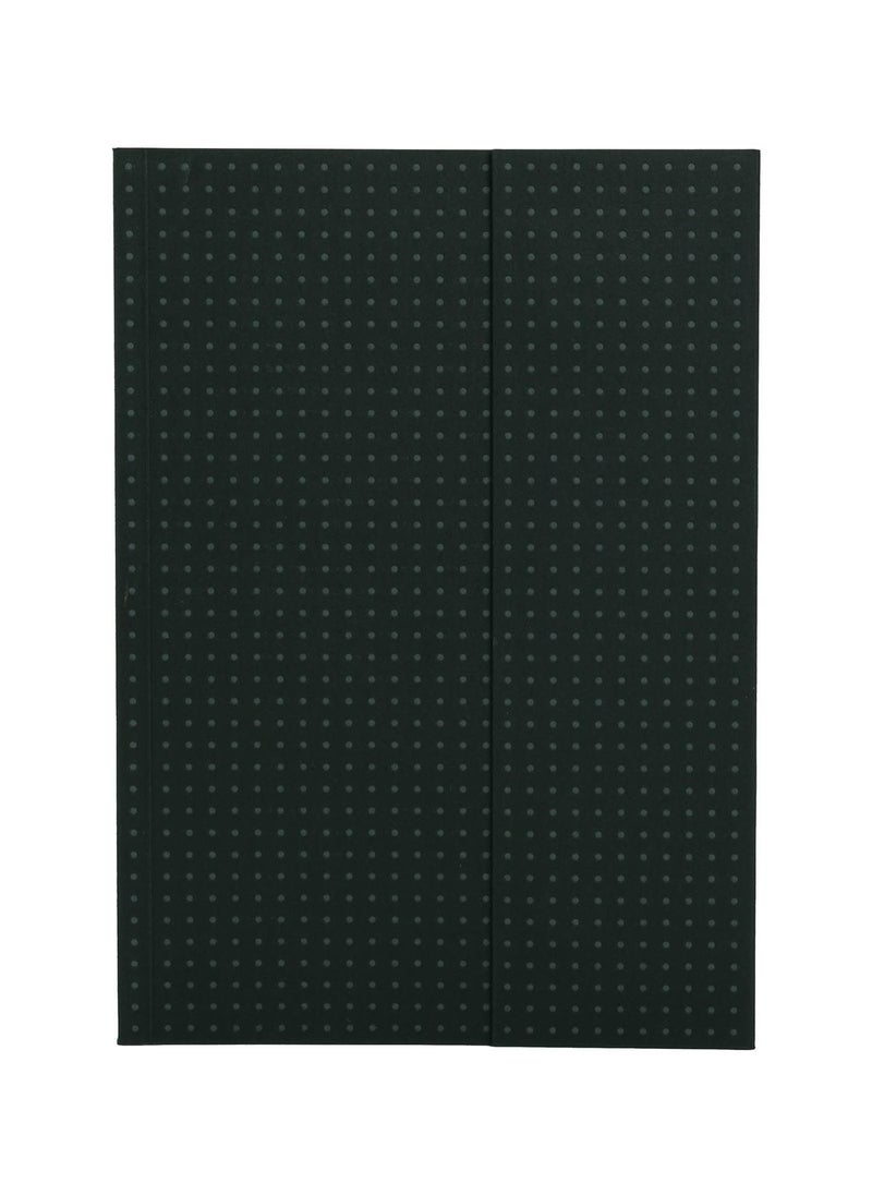 Paper-Oh Circulo Black on Grey A5 Lined Wrap Closure 112 Pages 100gsm Notebook - Image 1