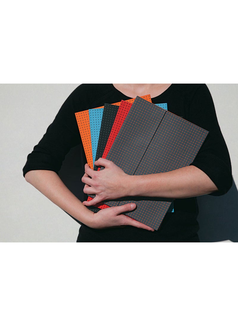 Paper-Oh Circulo Black on Grey A5 Lined Wrap Closure 112 Pages 100gsm Notebook - Image 4