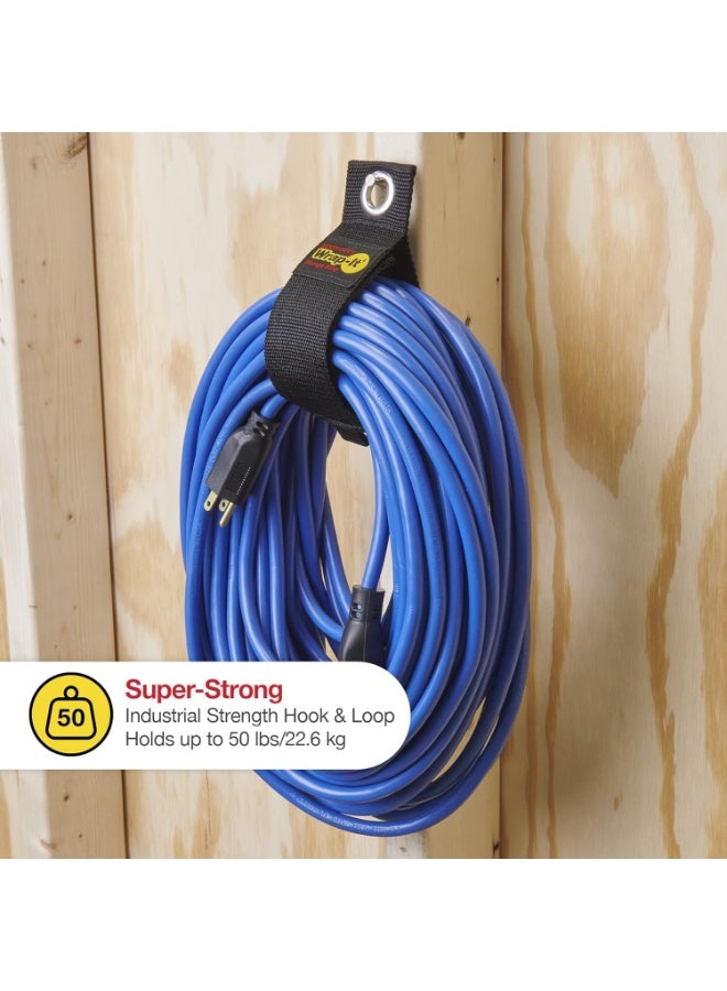 Wrap-It Storage Heavy-Duty Wrap-It Storage Straps, 17-inch (6 Pack) - Extension Cord Organizer, Storage, Cord Straps, Cable Straps for Hoses, Rope, RV, Workshop, Boat, Tools, and Garage Wall Storage and Organization - Image 2