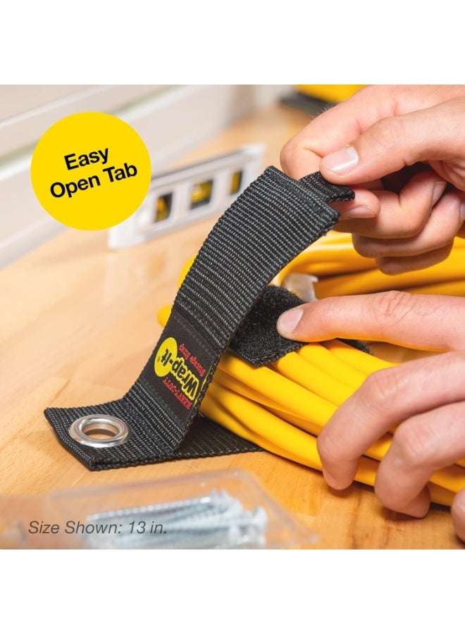 Wrap-It Storage Heavy-Duty Wrap-It Storage Straps, 17-inch (6 Pack) - Extension Cord Organizer, Storage, Cord Straps, Cable Straps for Hoses, Rope, RV, Workshop, Boat, Tools, and Garage Wall Storage and Organization - Image 1