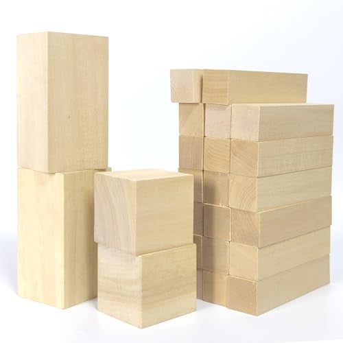 Ninekong 24PCS Basswood Carving Blocks with 3 Sizes，Whittling Wood Carving Kit,Soft Basswood for Carving(4"x1"x1",4"x2"x2",2"x2"x2") - Image 3