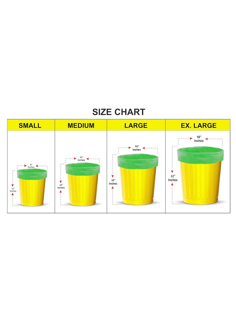 shalimar Shalimar Premium Oxo-Biodegradable Garbage Bag – 120 Bags (4 Rolls) – 43 x 48 cm – Fits 5 to 8 Gallon Bins – Leak-Proof Dustbin/Trash Bags – Green  - Image 2