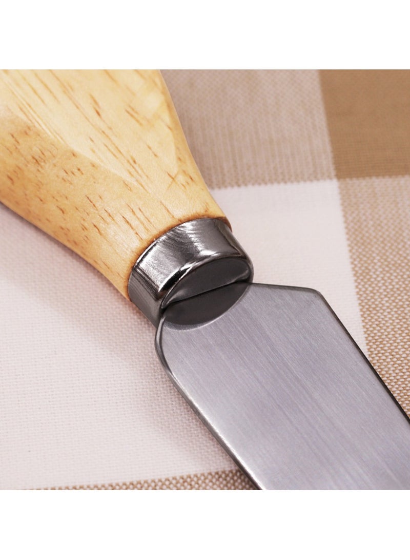 4 Cheese Knives Set Cheese Cutlery Steel Stainless Cheese Slicer Cutter Wood Handle Mini Knife Butter Knife Spatula Fork  - Image 5