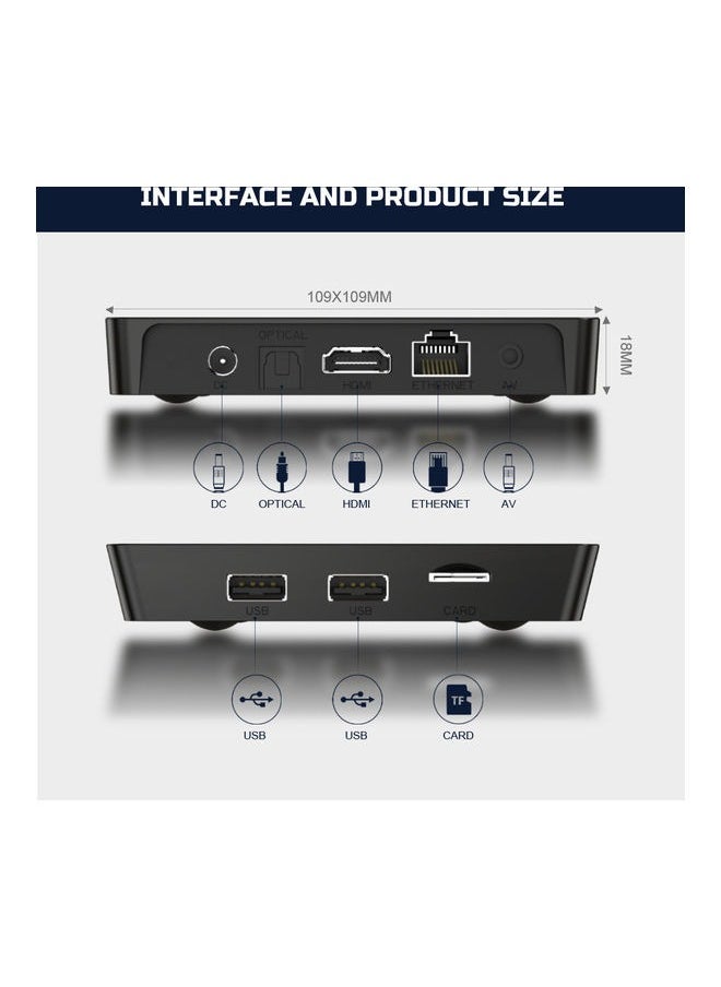 ماركة غير محددة - X96Qpro جهاز تلفزيون Android بدقة 4K UHD مع ذاكرة وصول عشوائي سعتها 2 جيجابايت وذاكرة قراءة فقط 16 جيجابايت X96Q Pro أسود - Image 1