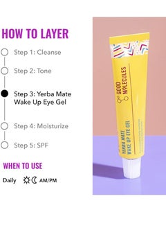 GOOD MOLECULES Wake Up Eye Gel 0, 50 Oz Formulated With Yerba Mate Extract Revitalize And Energize Eyes With This Soothing Gel Vegan, Fragrance Free Cruelty , 0.5 Fl Oz (Pack of 1)  - Image 2