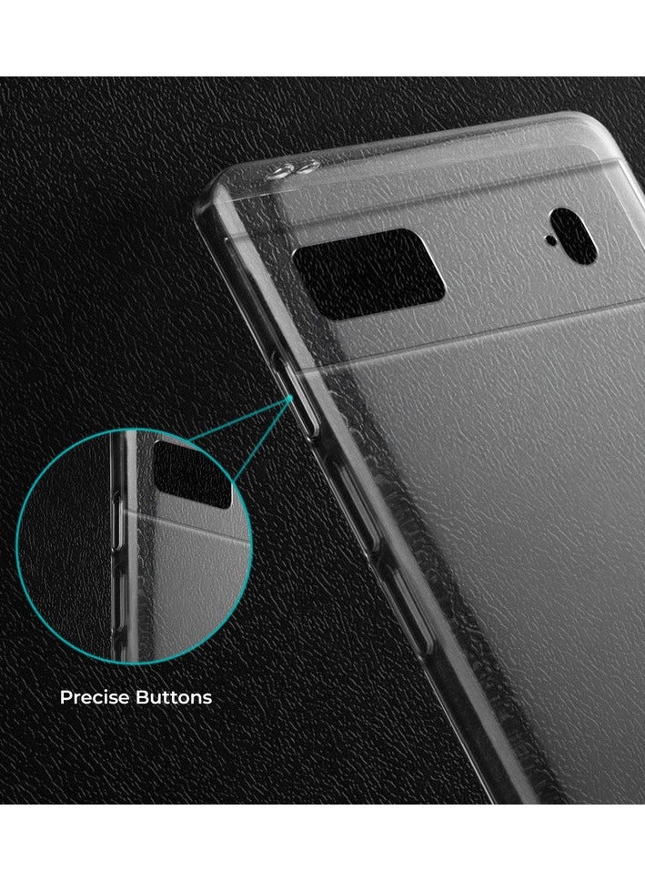 Crystal Clear Transparent Phone Case Google Pixel 6 – Slim Ulta Thin Hard TPU Shockproof Cover, Anti-Yellowing Crystal Clear Protective Back Case with Camera Protection - Image 4
