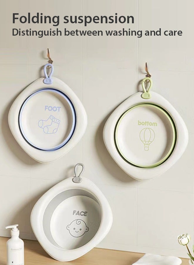 3-Pack Collapsible Wash Basin, Foldable Dish Pans, Space Saving Plastic Washtub Dish Tub Laundry Tub, Multiuse Washing Basket for Bathroom Kitchen, Portable Washbasin for Camping Sink Outdoor Picnic Travel - Image 5