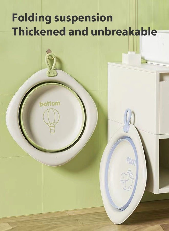 3-Pack Collapsible Wash Basin, Foldable Dish Pans, Space Saving Plastic Washtub Dish Tub Laundry Tub, Multiuse Washing Basket for Bathroom Kitchen, Portable Washbasin for Camping Sink Outdoor Picnic Travel - Image 4