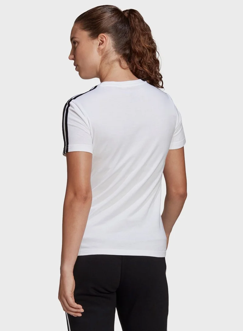 Adidas W 3S T White Training T-Shirts 2XS