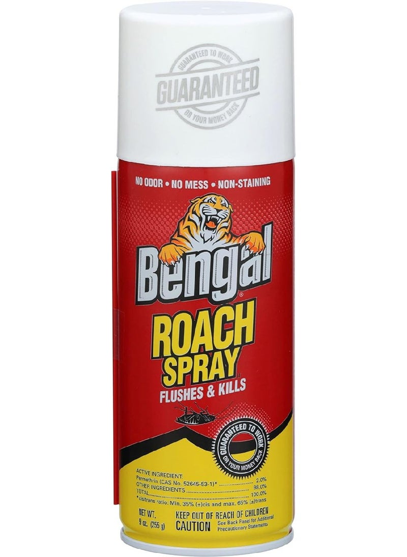 Bengal Ant & Roach Killer Aerosol Spray 9 Oz Fast Acting Insect Killer Spray Kills Ants and Cockroaches No Odor Non Staining Indoor Pest Control for Kitchen Bathroom Home Use - Image 1