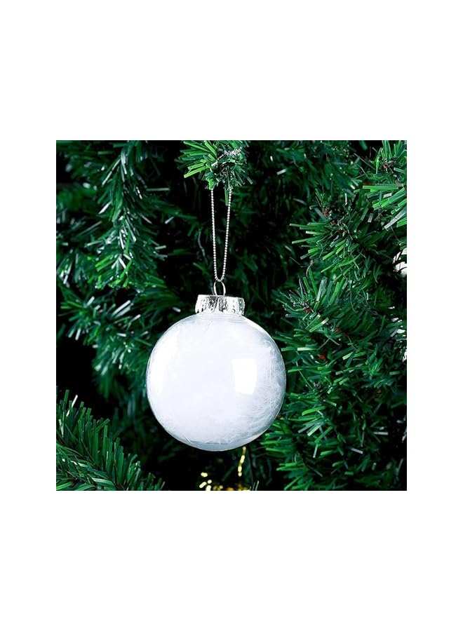 The Bros 6 كرات زينة شفافة مملوءة بلاستيك، زينة عيد الميلاد DIY لعيد الميلاد، الهالوين، أعياد الميلاد، حفلات الزفاف، زينة الحرف اليدوية DIY - Image 4