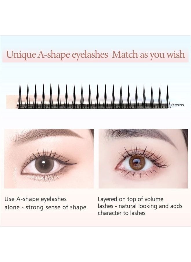 Cluster Lash Extensions C curl 8-12mm Mixd Single lashes natural look A Shape False lashes fairy eyelashes individual (A Shape 0.07 C Mix 8-12)