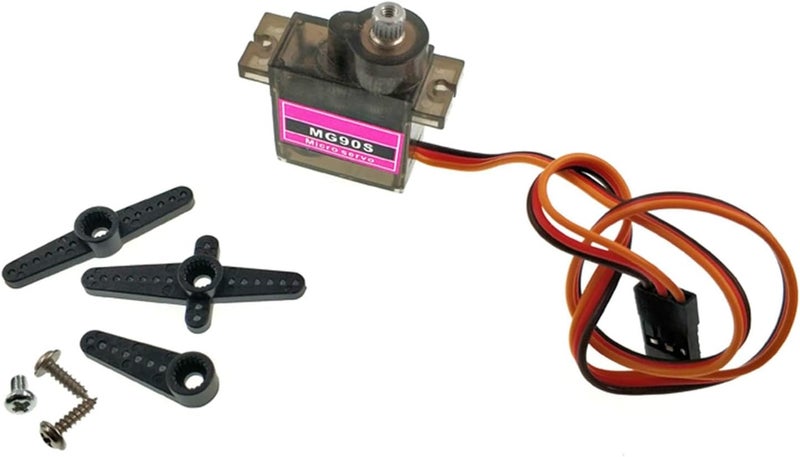 Maxmoral Cross product compatible 2pcs MG90S 9g Metal Gear Micro Tower Pro Servo Upgraded SG90 Digital Micro Servos for RC Vehicle Helicopter Boat Car Models Multiple design variants - Image 3