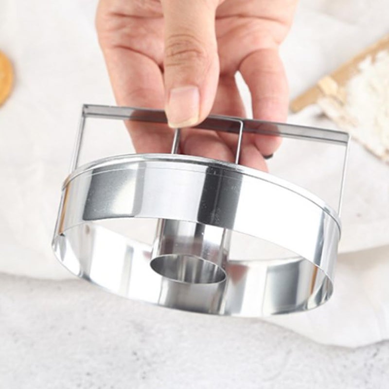 IMIKEYA 2pcs Stainless Steel round Cookie Cutters Pancake Ring Molds Baking Tools Pastry DIY Accessories for Kitchen Baking - Image 4