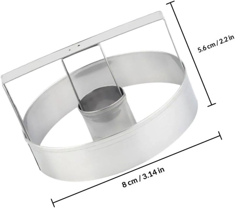 IMIKEYA 2pcs Stainless Steel round Cookie Cutters Pancake Ring Molds Baking Tools Pastry DIY Accessories for Kitchen Baking - Image 2