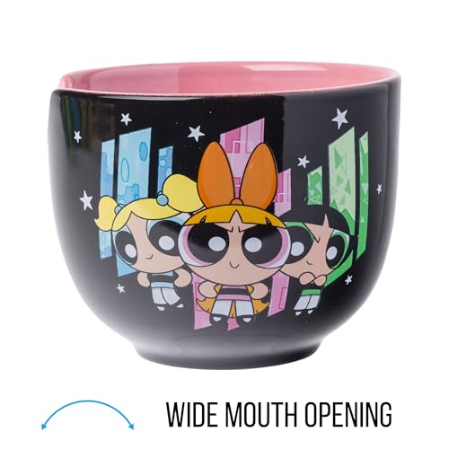 Silver Buffalo The Powerpuff Girls Girl Power Featuring Blossom, Bubbles, and Buttercup Ceramic Ramen Noodle Rice Bowl with Chopsticks, Microwave Safe, 20 Ounces - Image 3