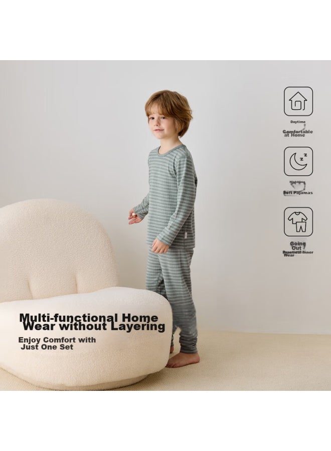 Junejunior , Children's Thermal Underwear Set, Spring Autumn Winter, Boys And Girls Pajamas, Autumn Clothes And Pants, Loungewear - Image 4