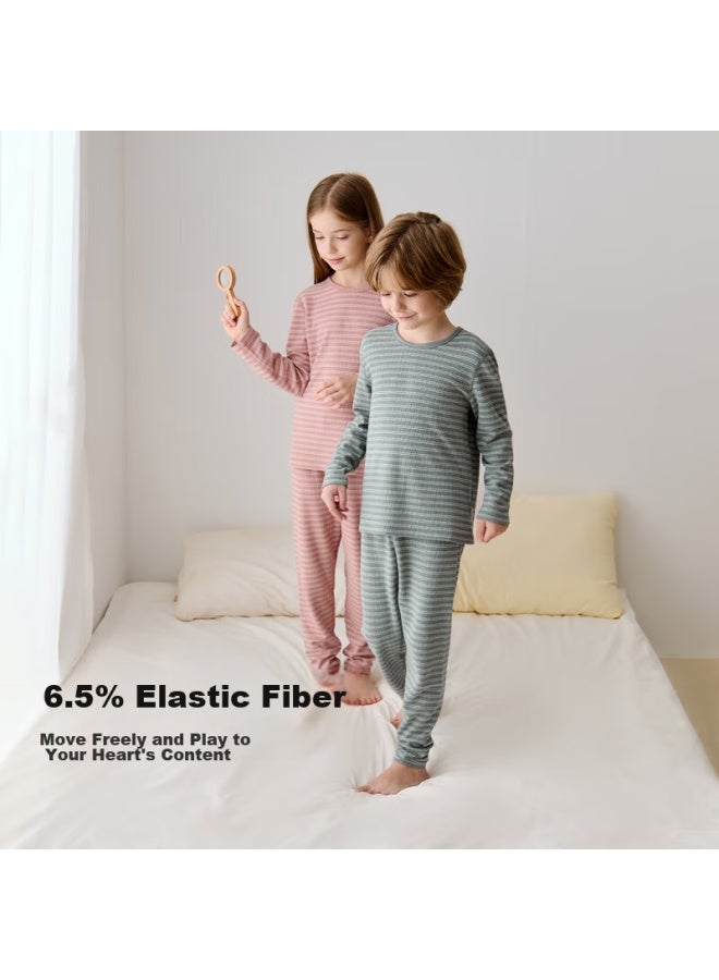 Junejunior , Children's Thermal Underwear Set, Spring Autumn Winter, Boys And Girls Pajamas, Autumn Clothes And Pants, Loungewear - Image 3