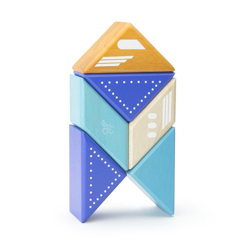 Tegu مجموعة كتل خشبية مغناطيسية للسفر من تيغو مكونة من 6 قطع، طائرة نفاثة - Image 5