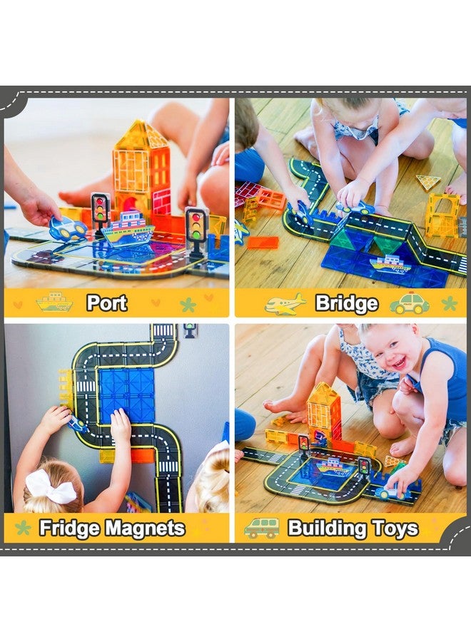 صوي ألعاب سيارات الطرق المغناطيسية، مكعبات البناء المغناطيسية، ألعاب الأولاد من سن 3 إلى 4 سنوات، ألعاب تعليمية للأطفال في سن ما قبل المدرسة، ألعاب وهدايا للأطفال الصغار من سن 3 سنوات فما فوق، الأولاد والبنات - Image 2