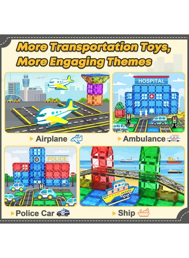 صوي ألعاب سيارات الطرق المغناطيسية، مكعبات البناء المغناطيسية، ألعاب الأولاد من سن 3 إلى 4 سنوات، ألعاب تعليمية للأطفال في سن ما قبل المدرسة، ألعاب وهدايا للأطفال الصغار من سن 3 سنوات فما فوق، الأولاد والبنات - Image 3