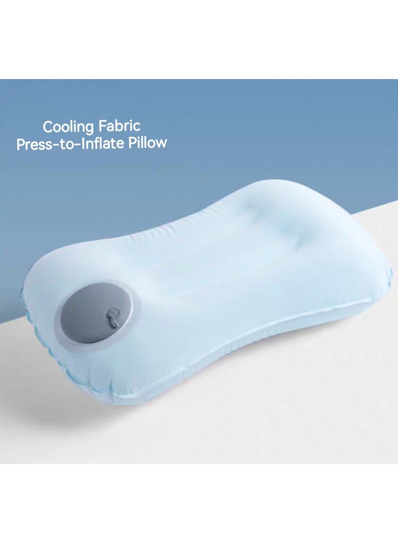 Kawkab Inflatable travel pillow, comes with a pair of earplugs/an eye mask.Travel Pillow, Inflatable Camping Pillow, Lumbar Support Office Chair Cushion, Lightweight Inflatable Pillow, Comfortable Neck Pillow for Your Neck Pain, portable and foldable for easy storage, ultra-lightweight camping pillow, ergonomically designed neck and waist support pillow, comfortable neck and head support pillow for camping, hiking, and office naps. - Image 5