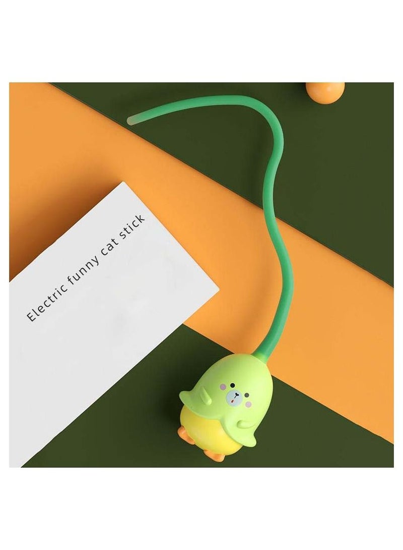 Automatic silicone tail teaser toy 2 in 1 electronic interactive toy for indoor cats  rechargeable exercise toy for kitten navy blue - Image 4