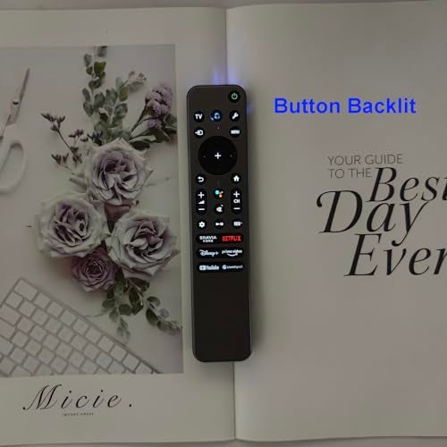Kassionel Voice RMF-TX910U Backlit Replacement Remote Control for Sony Smart TV RMF-TX810U X77L X90L KD-43X77L KD50X77L KD-55X77L KD-65X77L KD-75X77L KD-85X77L XR-55X90L XR-65X90L XR-75X90L XR-85X90L XR-98X90L - Image 3
