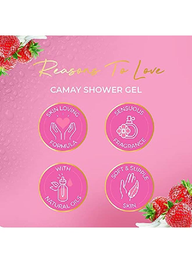 Camay - Paris Crème &Strawberry Shower Gel Pink 500 ml - Image 1