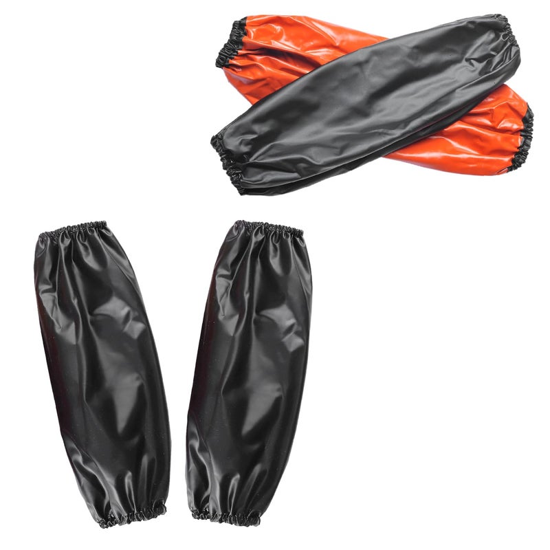Yzurbu 2 Pairs PVC Arm Sleeves Covers, Waterproof Oilproof Sleeves Protector, Protective Arm Oversleeves with Elastic Cuffs - Image 1