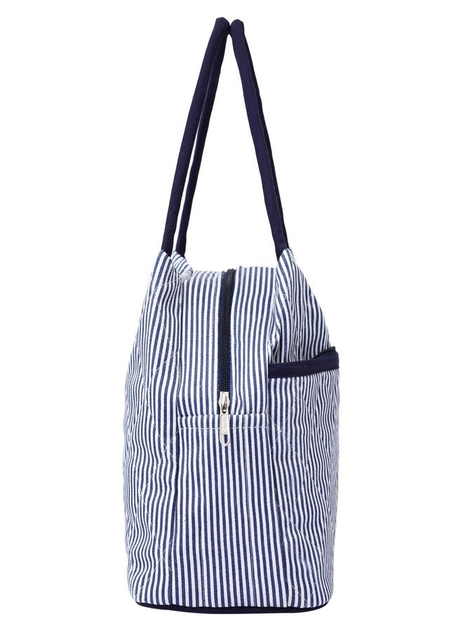 ENSAC Eco-Friendly Canvas Bag-Reusable Tiffin/Shopping/Grocery Multipurpose Hand Bag with Zip & Handle for Men and Women (Pack of 2)-20 - Image 5