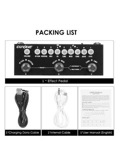 CUVAVE CUBE BABY Portable Multifunctional Electric Guitar Combined Effect Pedal with Wireless Music Playback Phone Recording Audio Interface Function