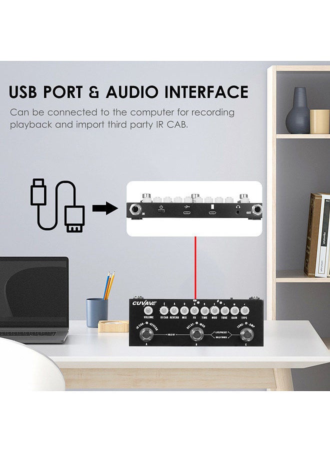 CUVAVE - CUVAVE CUBE BABY Portable Multifunctional Electric Guitar Combined Effect Pedal with Wireless Music Playback Phone Recording Audio Interface Function - Image 1