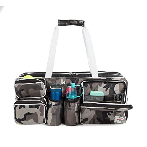 K-Cliffs Tennis Racket Bag | Deluxe Ballistic Nylon Travel Duffel | Shoe Compartment Snow Camo White Black - Image 2