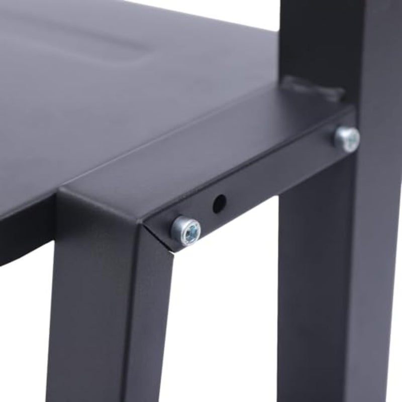 Heavy Duty Mobile TV Stand on Wheels, Height Adjustable Rolling TV Trolley for 32-75 Inch LCD LED OLED Flat Screens, Metal Shelf, Max 143LBS, VESA 600x400 Black - Image 5
