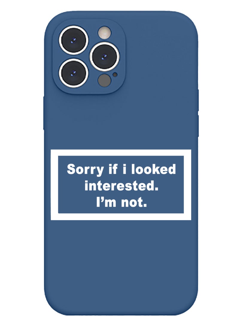 Theodor Protective Slim Fit Case Liquid Silicone Cover with Full Body Protection Anti-Scratch Shockproof Case For iPhone 12 Pro Max Blue  - I am not white - Image 1