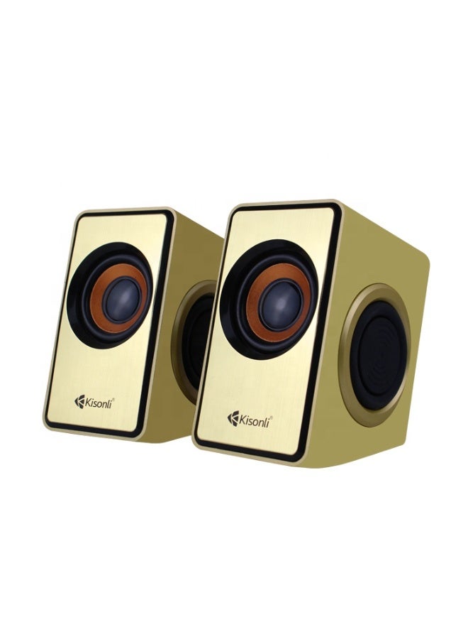 Kisonli Adjustable Volume Control USB 2.0 T-007 Sound Speaker 2.5 Inch Woofer Full Range Speaker - Image 1