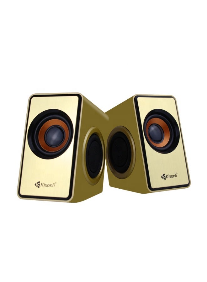 Kisonli Adjustable Volume Control USB 2.0 T-007 Sound Speaker 2.5 Inch Woofer Full Range Speaker - Image 2