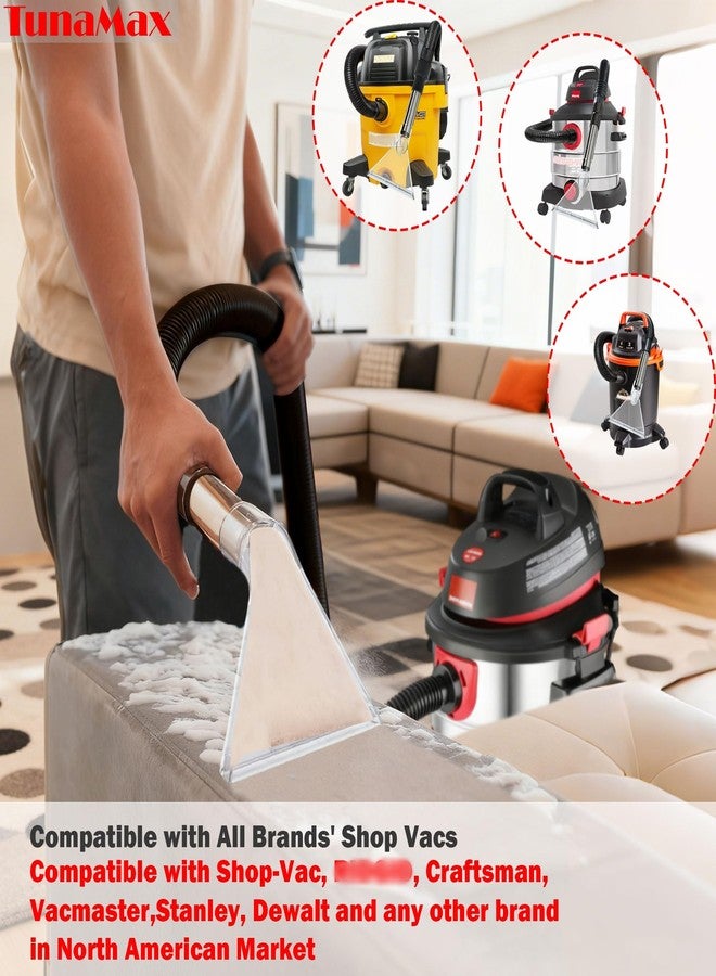 TunaMax Universal Work with All Shop Vacs Clear Extractor Attachment with 1-1/4" & 1-7/8" & 2-1/2" Adapters for Upholstery & Carpet Cleaning & Auto Detailing, Wet/dry Vacuum Extraction Accessory - Image 5