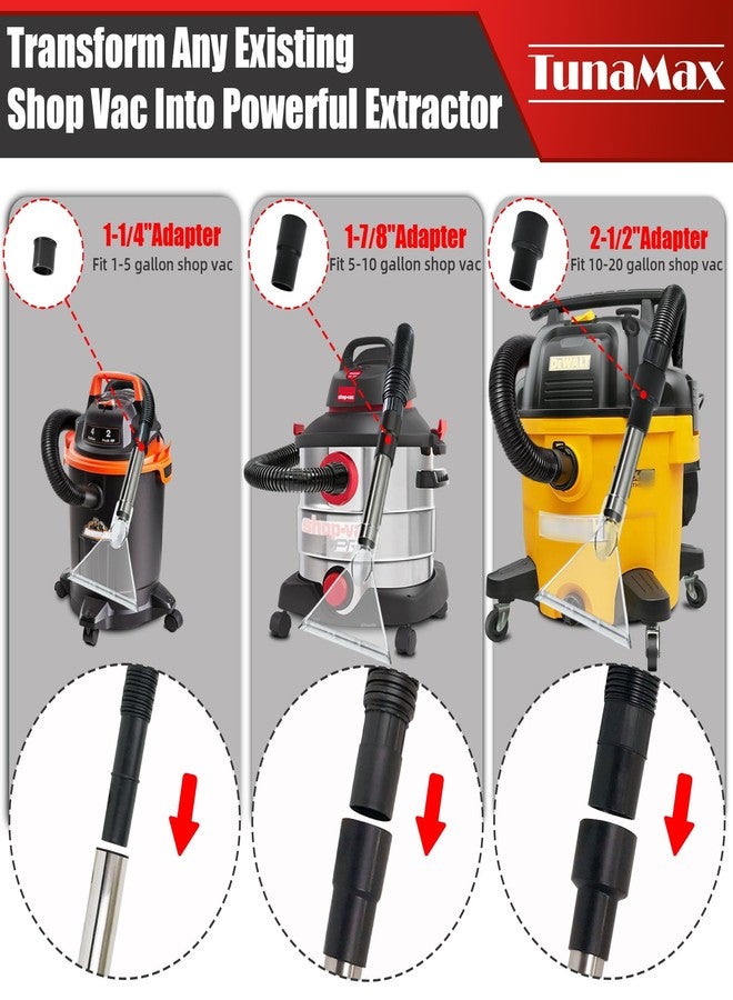 TunaMax Universal Work with All Shop Vacs Clear Extractor Attachment with 1-1/4" & 1-7/8" & 2-1/2" Adapters for Upholstery & Carpet Cleaning & Auto Detailing, Wet/dry Vacuum Extraction Accessory - Image 2