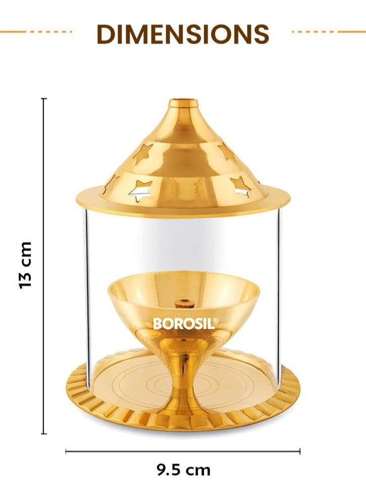 BOROSIL - Borosil Brass Akhand Diya - Image 1