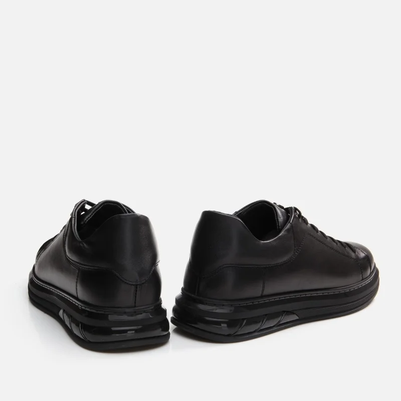 Hotiç 02AYH295800A100 GENUINE Leather Black Men's Casual Shoes