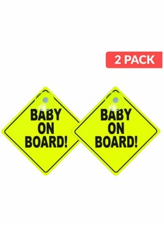 2 Pcs Baby on Board Signs, Kids Safety Warning, Baby on Board Stickers, Premium PP with Powerful Suction Cups for Car - pzsku/ZCCFEACC4A6D5D62498C4Z/45/_/1698455217/5014c232-392d-4c90-9ecb-21dd2a3f2307