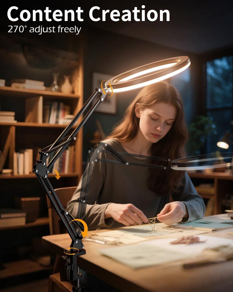 SHOPEE إضاءة حلقة 10 بوصة مع حامل هاتف علوي، إضاءة سيلفي LED مع حامل وهاتف لجهاز iPhone والكمبيوتر المحمول، إضاءة مكتبية لتسجيل الفيديو، اجتماع زووم، بث مباشر، تيك توك، يوتيوب - Image 2