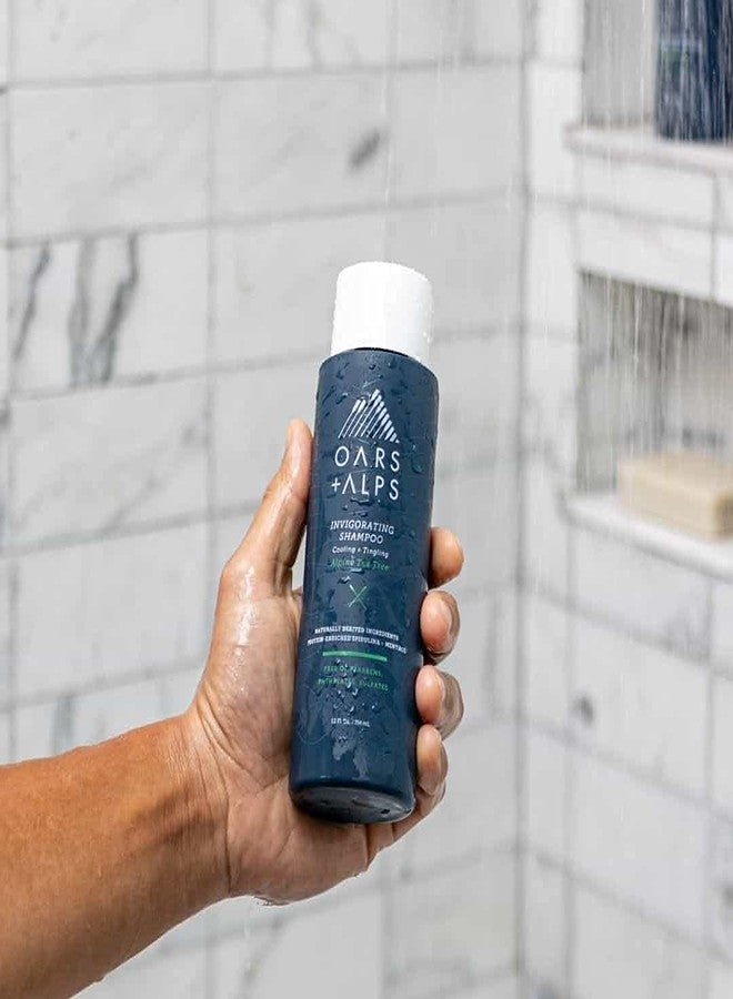Oars + Alps Men's Sulfate Free Shampoo, Infused with Witch Hazel & Tea Tree Oil, Cleanses & Refreshes, Alpine Tea Tree Scent, 1 Pack, 13.5 Fl Oz - Image 4