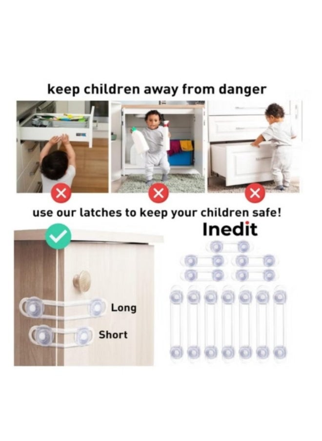 15 Pack Multi-Use Adhesive Straps Locks - Childproofing Baby Proofing Cabinet Latches for Drawers, Fridge, Dishwasher, Toilet Seat, Cupboard, Oven, Trash Can, No Drilling Required. (10+5) - pzsku/ZCCFEBDE8445C16123277Z/45/_/1727165260/20411970-a418-4ff8-8a36-fc16f74282ce