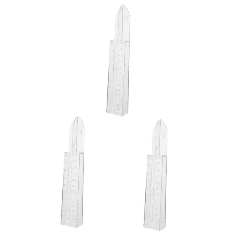 3Pcs Plastic Rain Gauge Outdoor Accurate Measurement Tool Easy to Read for Garden Lawn - Image 2